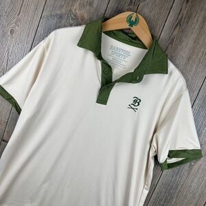 Barstool Sports Golf Polo Shirt Mens Small Green Logo Short Sleeve Collared